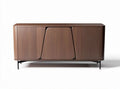 Dimbaar dressoir van hout met zwart metalen poten 120 x 40 x 75cm