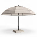 Parasols met stalen frame en beigem gestreepte doek 200 x 200 x 250cm