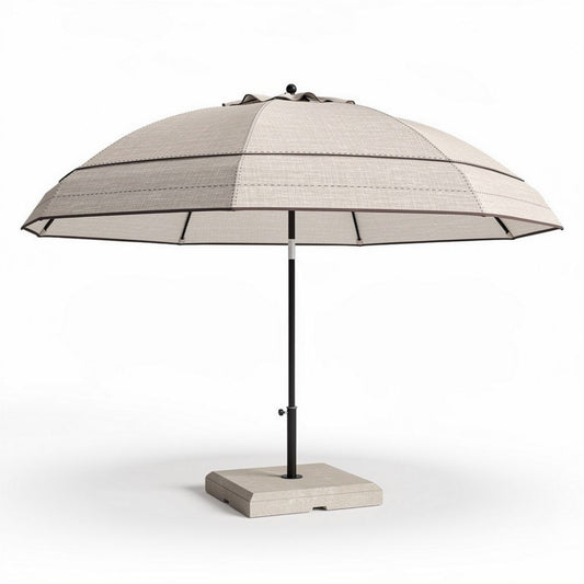 Parasols met stalen frame en beigem gestreepte doek 200 x 200 x 250cm
